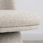 Set aus 6 modernen, um 360° drehbaren, armlehnenlosen Esszimmerstühlen mit Sockelbasis, eleganten Akzentstühlen für Küche, Esszimmer oder Büro – Panipeachy