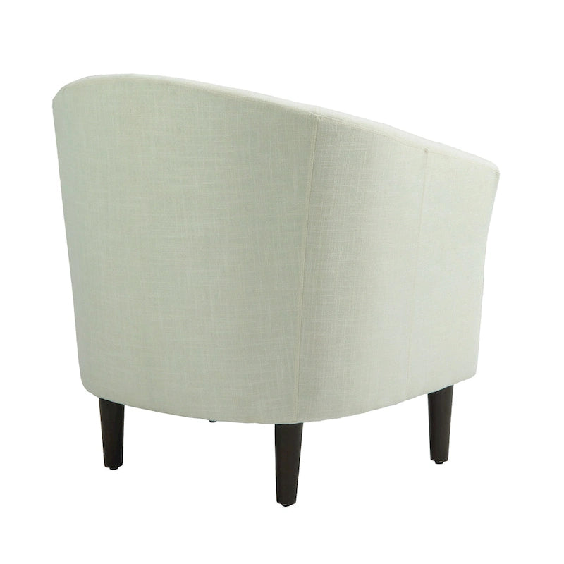 Ensemble de 2 fauteuils club modernes en lin, style tonneau