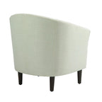 Ensemble de 2 fauteuils club modernes en lin, style tonneau