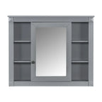 Meuble-lavabo moderne de salle de bains de 36 po avec vasque sur plan, armoire à miroir, 2 portes et 2 tiroirs