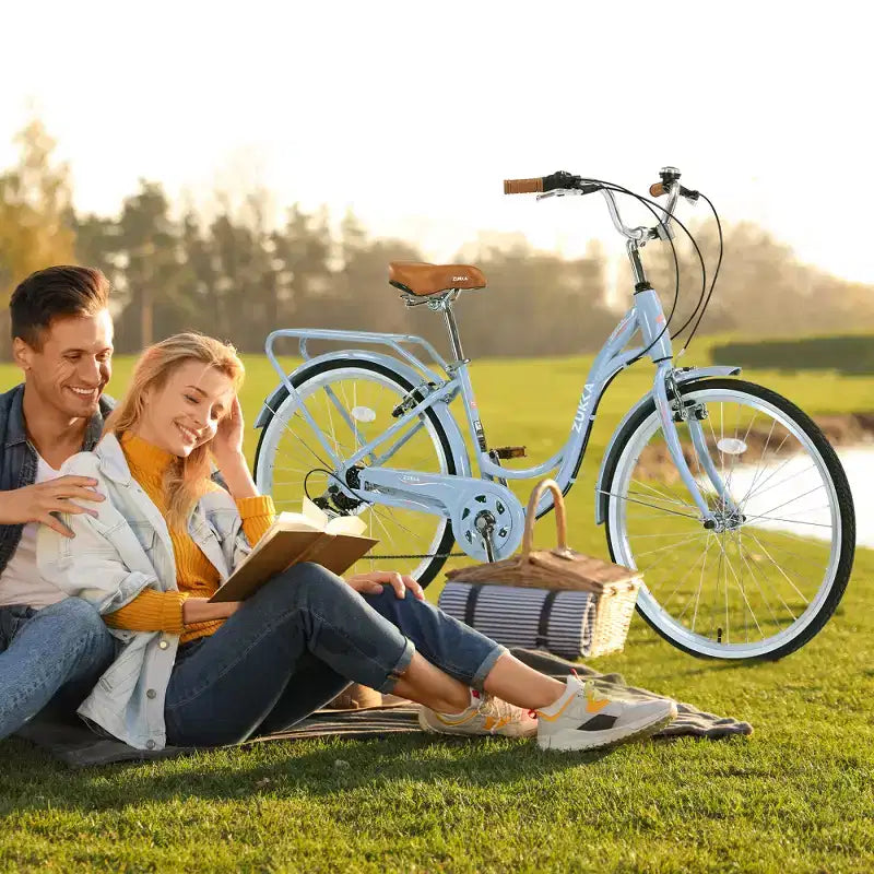 Zeus & Ruta damesfiets van 24 inch met 7 versnellingen en stalen frame