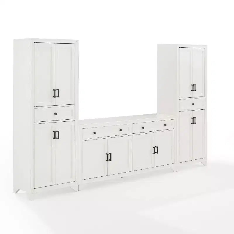 3-delige Tara-dressoir- en voorraadkastset, verweerde afwerking - Crosley