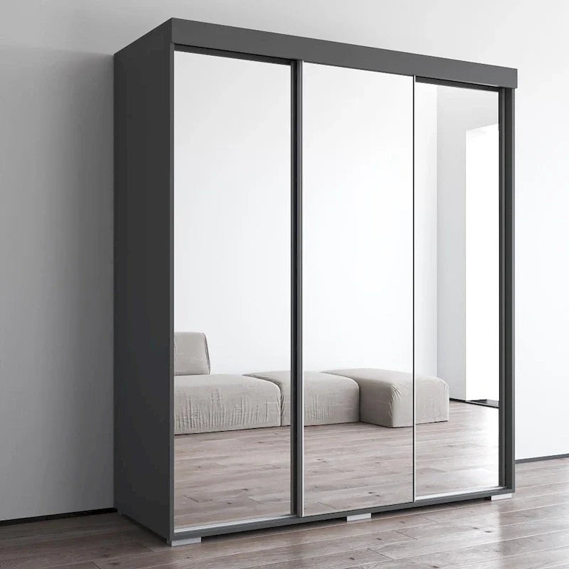 Strick & Bolton Suger 3-door Mirrored Armoire