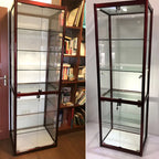 Contemporary Rectangular Black Glass Curio Cabinet