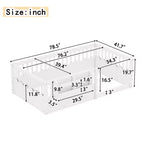 Bellemave Kids Floor Bed with Heightened Fence and Bookshelf, Wooden Twin Montessori Bed Frame for Girls Boys