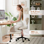 Pinmoco ergonomischer Bürostuhl mit gekreuzter Sitzfläche, höhenverstellbarer Meditationsstuhl, um 360° drehbar, Lordosenstütze, Arbeits- und Bürostuhl, ADHD-Stuhl
