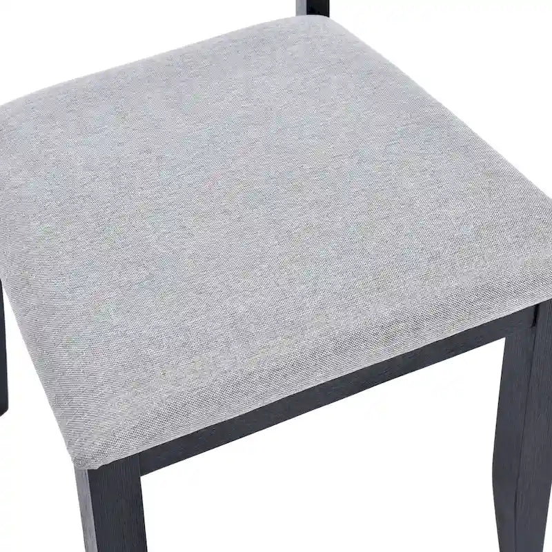 Ensemble de 4 chaises de salle à manger en bois avec dossier à barreaux
