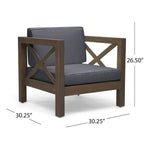 Brava 6-teiliges Outdoor-Set aus Akazienholz von Christopher Knight Home