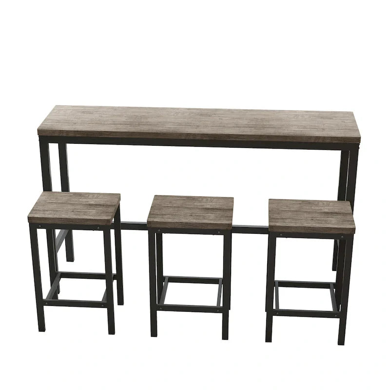 Ensemble de table de bar avec 3 tabourets