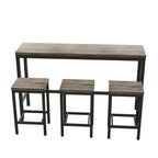 Ensemble de table de bar avec 3 tabourets
