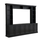 4-Piece Entertainment Center Wall Unit Set with Bridge for TVs Up to 70 , TV Stand W/Adjustable Shelves, Large Media Console