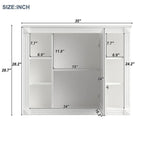Meuble-lavabo moderne de salle de bains de 36 po avec vasque sur plan, armoire à miroir, 2 portes et 2 tiroirs