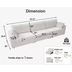 Dyonery Modular Corduroy Sectional Sofa with Washable Covers