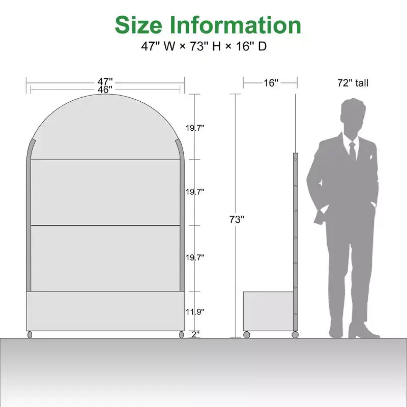 MAYEERTY 72x47 zwarte gebogen ijzeren plantenbak met trellis, decoratief tuinscherm van 3 delen voor terras en balkon