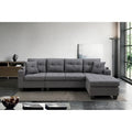 Ecksofa für das Wohnzimmer mit L-förmiger Chaiselongue und Getränkehalter