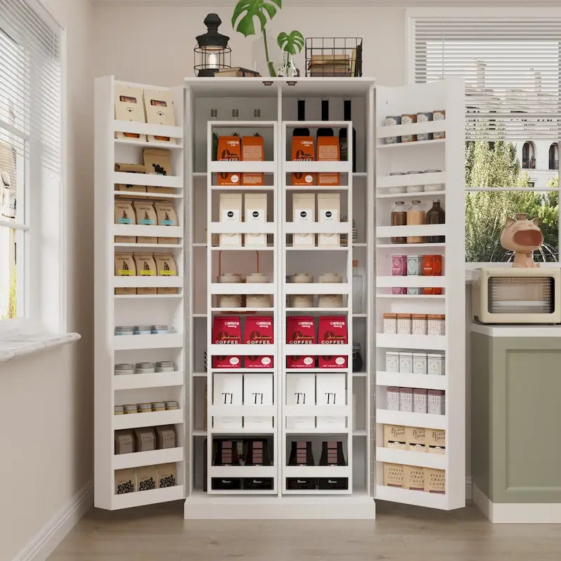 Organisateur de cuisine polyvalent : meuble compact de 31,5 avec rangement astucieux
