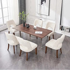 Ensemble de 4 chaises de salle à manger rembourrées en tissu