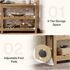 Tribesigns 70.86 Extra Long Console Table, Farmhouse 3-Tier Entryway Table, Wood Sofa Table Behind Couch for Living Room, Hallway, Foyer