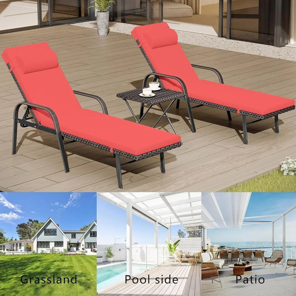 Kullavik 3-teiliges Outdoor-Loungesessel-Set