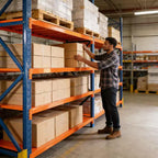 Étagères de garage robustes VIYET, rayonnage métallique réglable à 4 niveaux d’une capacité de 4 400 lb, rangement industriel bleu et orange pour magasin commercial, outils et salle de sport