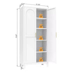 Homy Casa 4-Door Storage Cabinet with Cane Panels and Adjustable Shelves for Living Room, Dining Room, or Entryway, Black and Natural