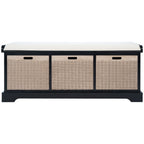 SAFAVIEH Fiorello 3-Drawer with Cushion Storage Bench - 47.3 W x 15 L x 19 H - 47Wx15Dx19H