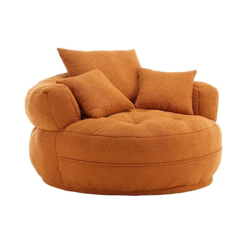Round Lazy Sofa Chair ?C White/Blue/Grey/Yellow/Orange/Rose Red/Navy/Green, Single & Couple Seat