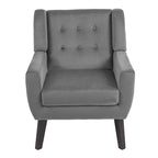 Set van 2 fluwelen accentstoelen voor de woonkamer, gestoffeerde fauteuils
