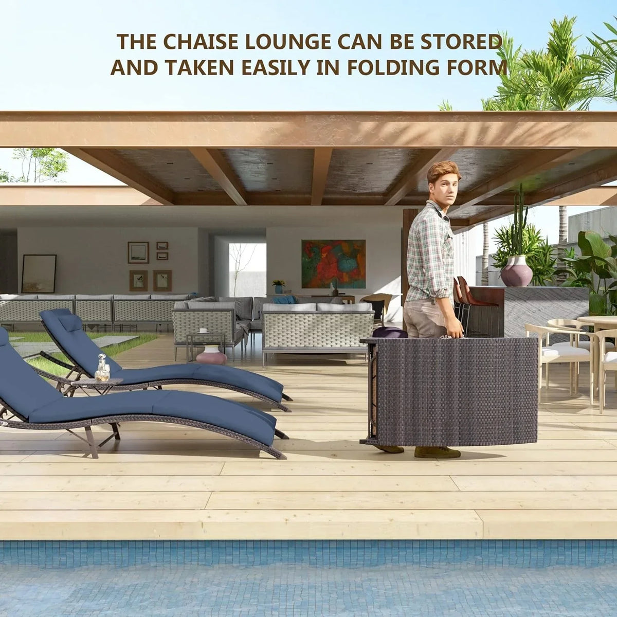 Kullavik 3-teiliges Outdoor-Loungesessel-Set