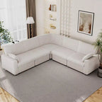 Dyonery Modular Corduroy Sectional Sofa with Washable Covers