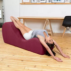 Avana elegante chaise longue voor yoga - Gemaakt in de VS - Ideaal voor stretchen, ontspanning, sporten en meer, 60D x 18W x 26H inch, lichtgrijs