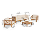 Brava 6-teiliges Outdoor-Set aus Akazienholz von Christopher Knight Home