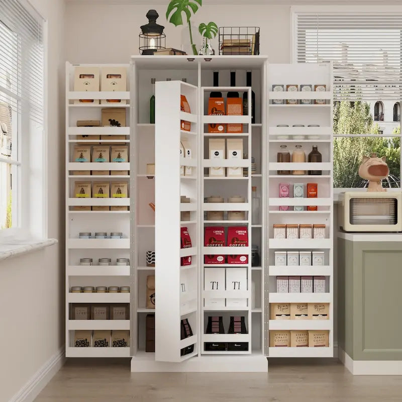 Organisateur de cuisine polyvalent : meuble compact de 31,5 avec rangement astucieux