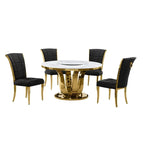 Best Quality Furniture D325-SC324-7 ronde eetkamerset met 5 delen