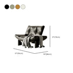 Contemporary Black Tufted Armless Chenille Accent Chair