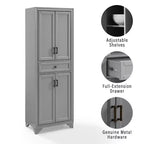 Ensemble 3 pièces Tara de buffet et meuble garde-manger finition vieillie - Crosley