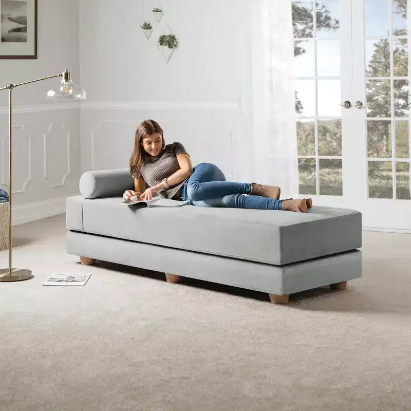 Tagesbett / ausklappbares Schlafsofa in Queen-Size – Microvelours