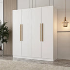Modern Freestanding Solid Wood Wardrobe Closet With Storage Shelves