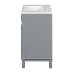 Meuble-lavabo moderne de salle de bains de 36 po avec vasque sur plan, armoire à miroir, 2 portes et 2 tiroirs