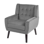Set van 2 fluwelen accentstoelen voor de woonkamer, gestoffeerde fauteuils
