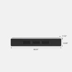 Minimalist TV Stand with DrawersSolid Wood Media Console with Cabinets, Flip-down Door, Walnut Veneer, Fully-Assembled