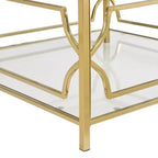 Quadratischer Couchtisch von Merax mit schwarzer oder transparenter Glasplatte und zweistöckigem Ablagefach