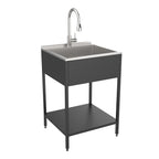 Évier et meuble de buanderie en acier inoxydable de 24-in L x 22-in P x 35-in H
