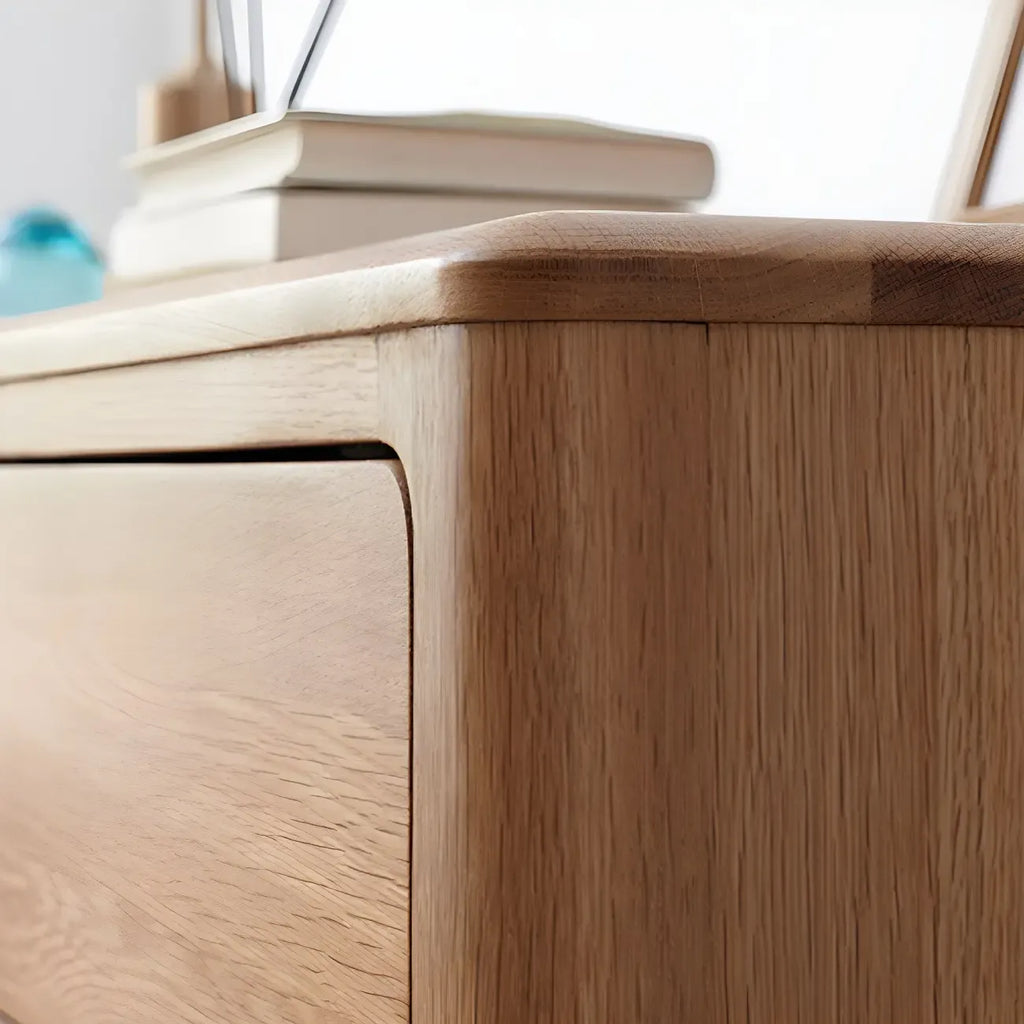 Traditionele dubbele ladekast van natuurlijk eikenhout voor de slaapkamer