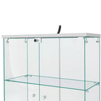 Vitrinenschrank aus Glas, 64,5 x 32, mit Schloss