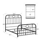 Black Metal Bed
