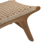 Rustic Teak Lounge Chair with Woven - Outdoor