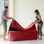 Avana Kami verstellbare Chaiselongue / Yoga und Massage – 2-in-1-Sitzhocker mit verborgenem ausklappbarem Yoga-Loungesessel, Mikrovelours – N/A