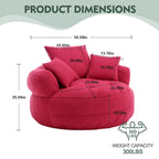 Round Lazy Sofa Chair ?C White/Blue/Grey/Yellow/Orange/Rose Red/Navy/Green, Single & Couple Seat