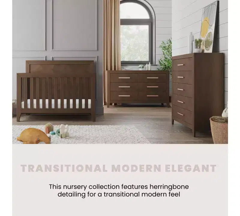 Child Craft Kieran babybed, dubbele commode en ladekast als 3-delige babykamerset, inclusief 4-in-1 ombouwbaar babybed, commode en ladekast